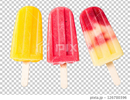 夏のイメージ、冷やしたアイスキャンディー 126780396