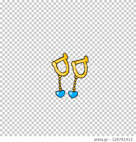 簡單的配件耳環插畫 簡單的配件耳環插畫 126781413