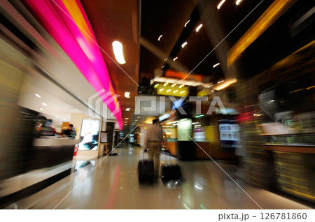 Photos taken with slow shutter speed in the mall Photos taken with slow shutter speed in the mall 126781860