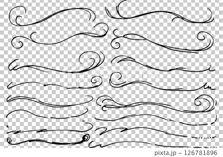 Simple hand-drawn lettering underline set vector 126781896