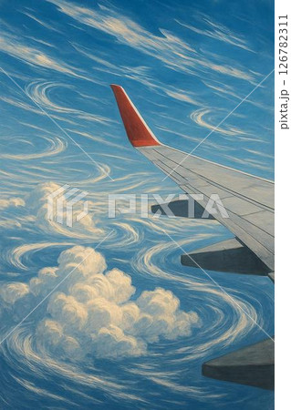 飛行機から見た風景 飛行機から見た風景 126782311