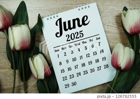 June 2025 annual monthly desk calendar for planning and management June 2025 annual monthly desk calendar for planning and management 126782555