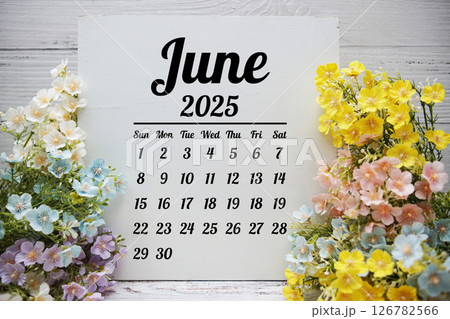 June 2025 annual monthly desk calendar for planning and management 126782566