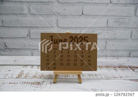 June 2025 annual monthly desk calendar for planning and management 126782567