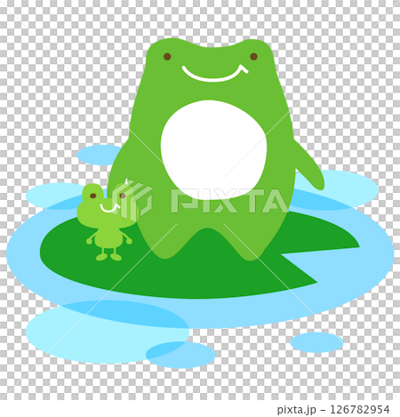 父子蛙騎蓮花 父子蛙騎蓮花 126782954