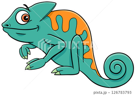 cute cartoon chameleon reptile animal character 126783793