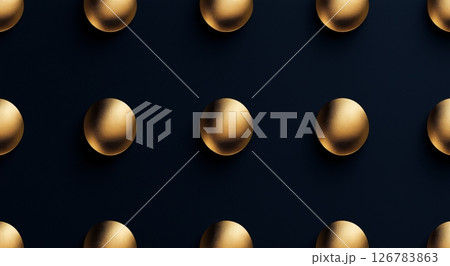 Luxurious gold spheres on dark background for elegant design and decor 126783863