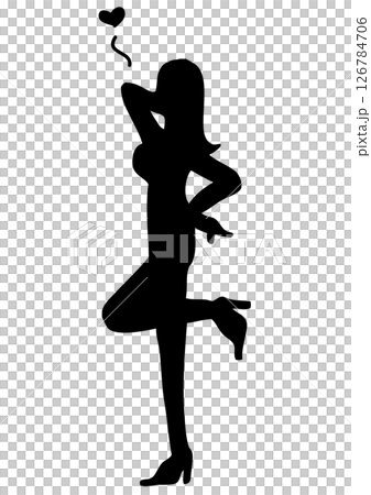 Silhouette of a seductive woman in a sexy pose Silhouette of a seductive woman in a sexy pose 126784706