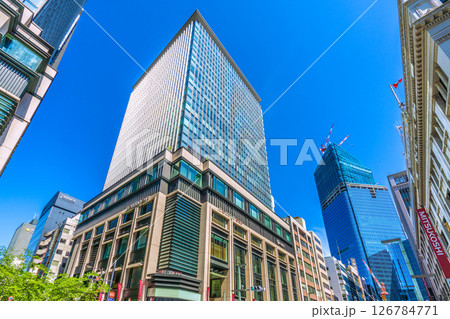 日本の東京都市景観 東京・日本橋。日本橋一丁目の再開発事業などを望む。新時代に…＝28日 126784771