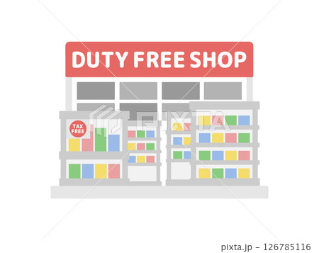 免税店  建物  イラスト  126785116