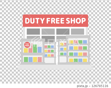免税店  建物  イラスト  126785116
