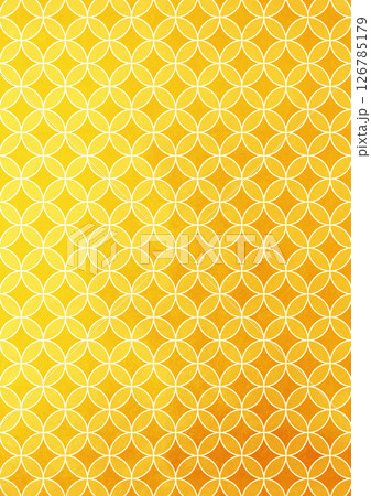 七宝模様の金箔で明るい和柄背景(背景素材) 金箔 白 七宝模様の金箔で明るい和柄背景(背景素材) 金箔 白 126785179