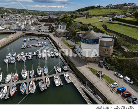 The town of Whitehaven on the coast of Cumbria - England The town of Whitehaven on the coast of Cumbria - England 126785206