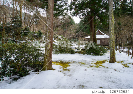 京都大原　三千院の雪景色 126785624