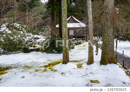 京都大原　三千院の雪景色 126785625
