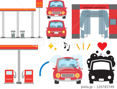 シンプルな車のイラスト 126785749