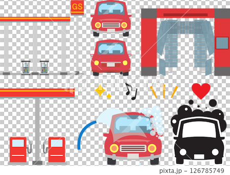 シンプルな車のイラスト 126785749