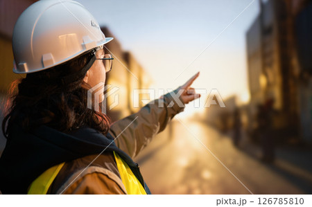 working in container terminal 126785810