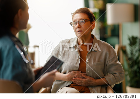 patient and a doctor talking patient and a doctor talking 126785891