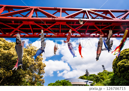 中尾城公園の鯉のぼり【長崎県西彼杵郡長与町】 126786715