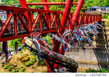 中尾城公園の鯉のぼり【長崎県西彼杵郡長与町】 中尾城公園の鯉のぼり【長崎県西彼杵郡長与町】 126786740