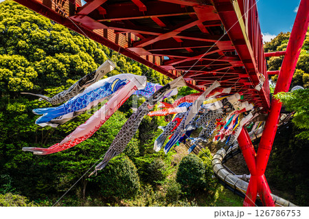 中尾城公園の鯉のぼり【長崎県西彼杵郡長与町】 126786753