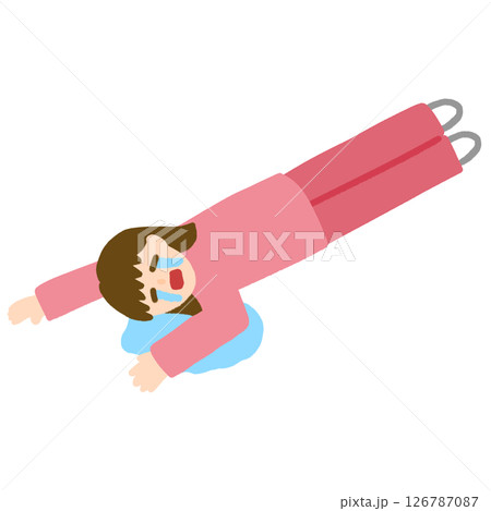 倒れて泣いている女性 126787087