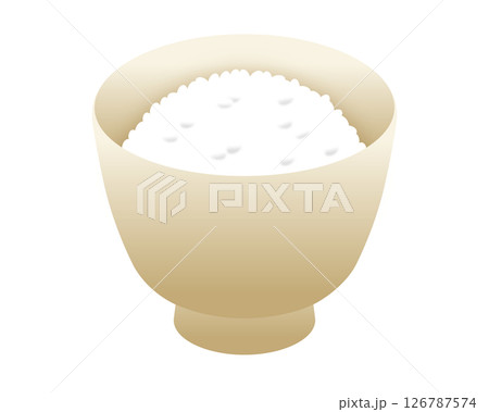 茶碗に入ったご飯のイラスト 126787574