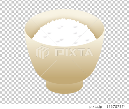 茶碗に入ったご飯のイラスト 126787574