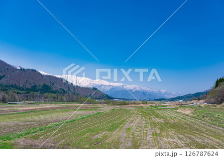 大町と白馬の境から望む白馬の雪山 大町と白馬の境から望む白馬の雪山 126787624