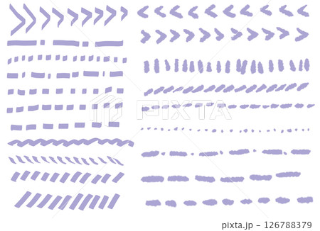 手描きラインセット 126788379