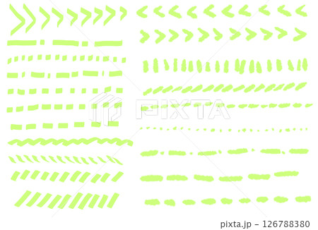 手描きラインセット 126788380