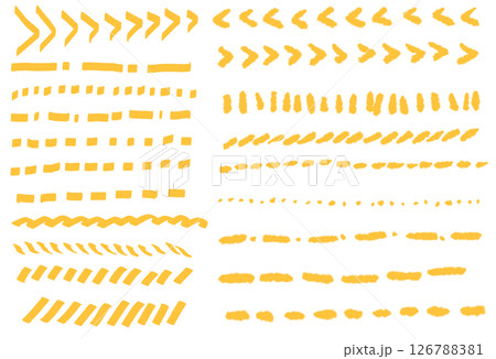 手描きラインセット 126788381