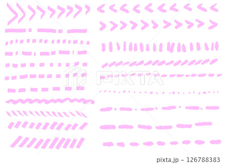 手描きラインセット 126788383
