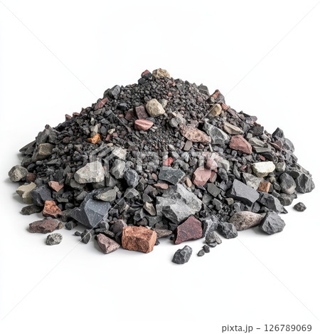 Diverse Natural Mineral Pile with Various Colors and Textures 126789069