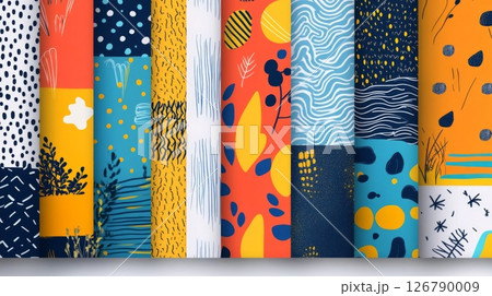 Colorful Abstract Geometric Patterns Texture Background 126790009