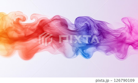 Colorful Smoke Swirls Abstract Background 126790109