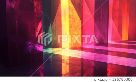 Abstract Colorful Geometric Architecture Background 126790300