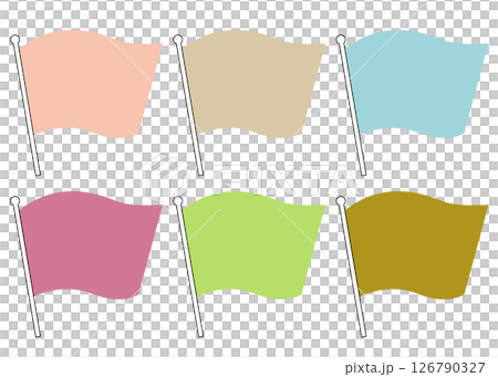 一套飄揚的旗幟，任何活動的必備物品 126790327