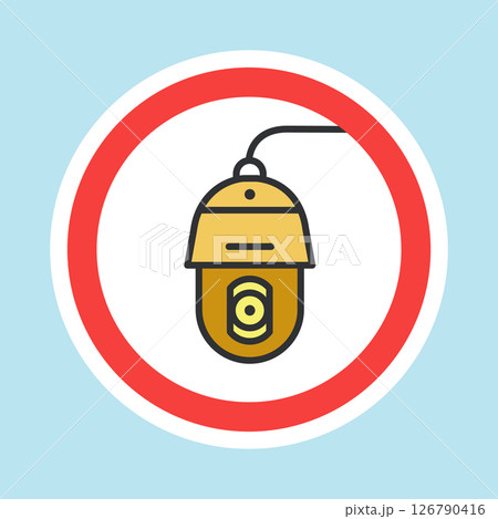 Video surveillance label, CCTV camera sticker 126790416