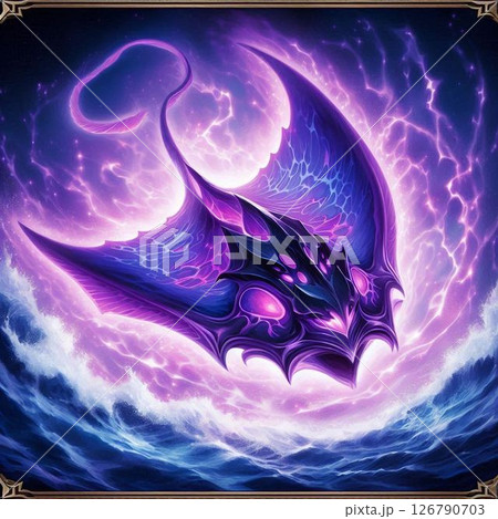 神秘的なエイのイラスト 126790703