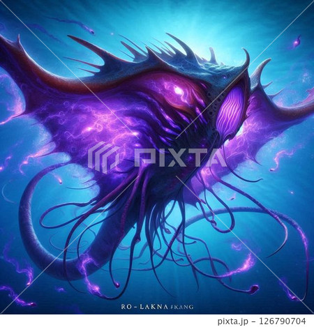 神秘的なエイのイラスト 126790704