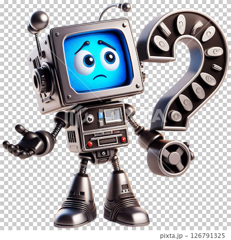 3D cartoon robot, cartoon robot, Modern robots 126791325