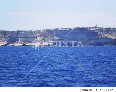 Sea and Mountain View. Corsica. French Island. Port Bonifacio. 126791422