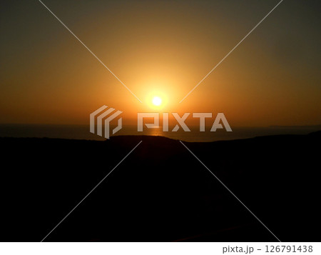 Island Sardinia. Beautiful sunset in the south of Sardinia. 126791438