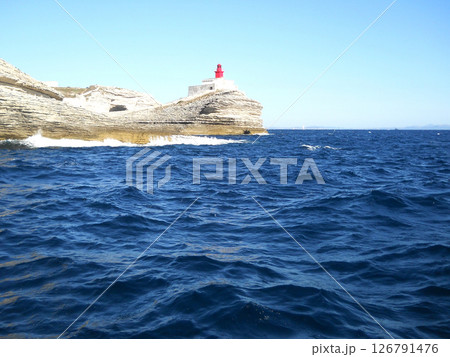 Sea and Mountain View. Corsica. French Island. Bonifacio. 126791476