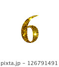 Golden number 6. Numbers for design 126791491