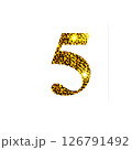 Golden number 5. Numbers for design 126791492