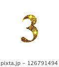 Golden number 3. Numbers for design 126791494