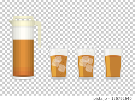 麦茶と麦茶ポットのセット 126791640